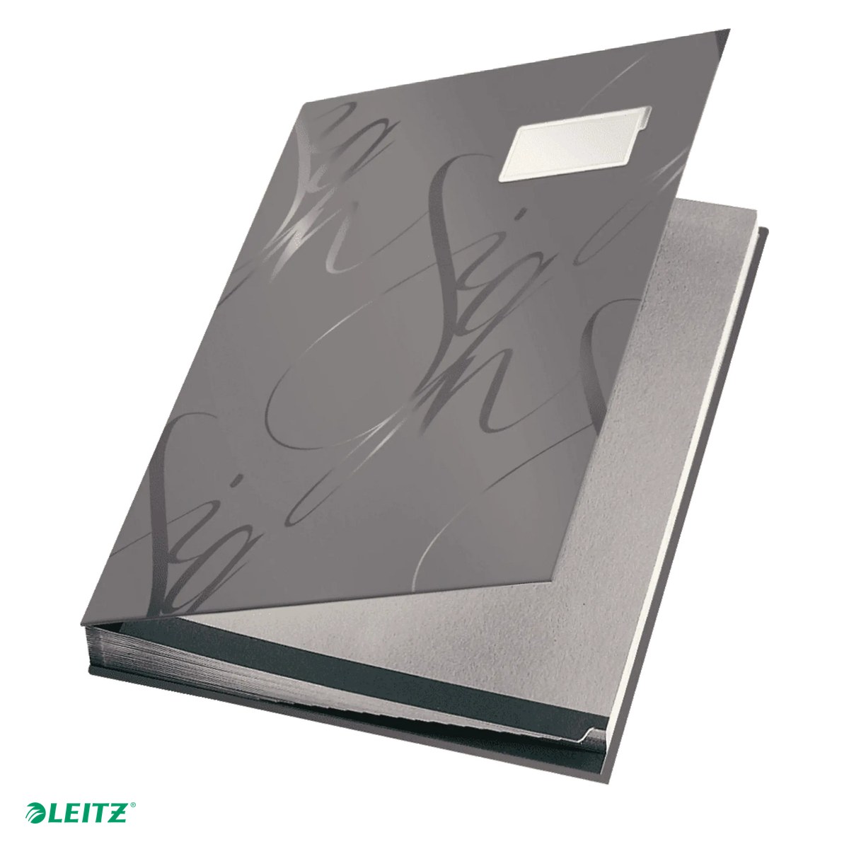 Mape si serviete - Mapa pentru semnaturi Leitz Design, carton, A4, 17 separatoare, gri