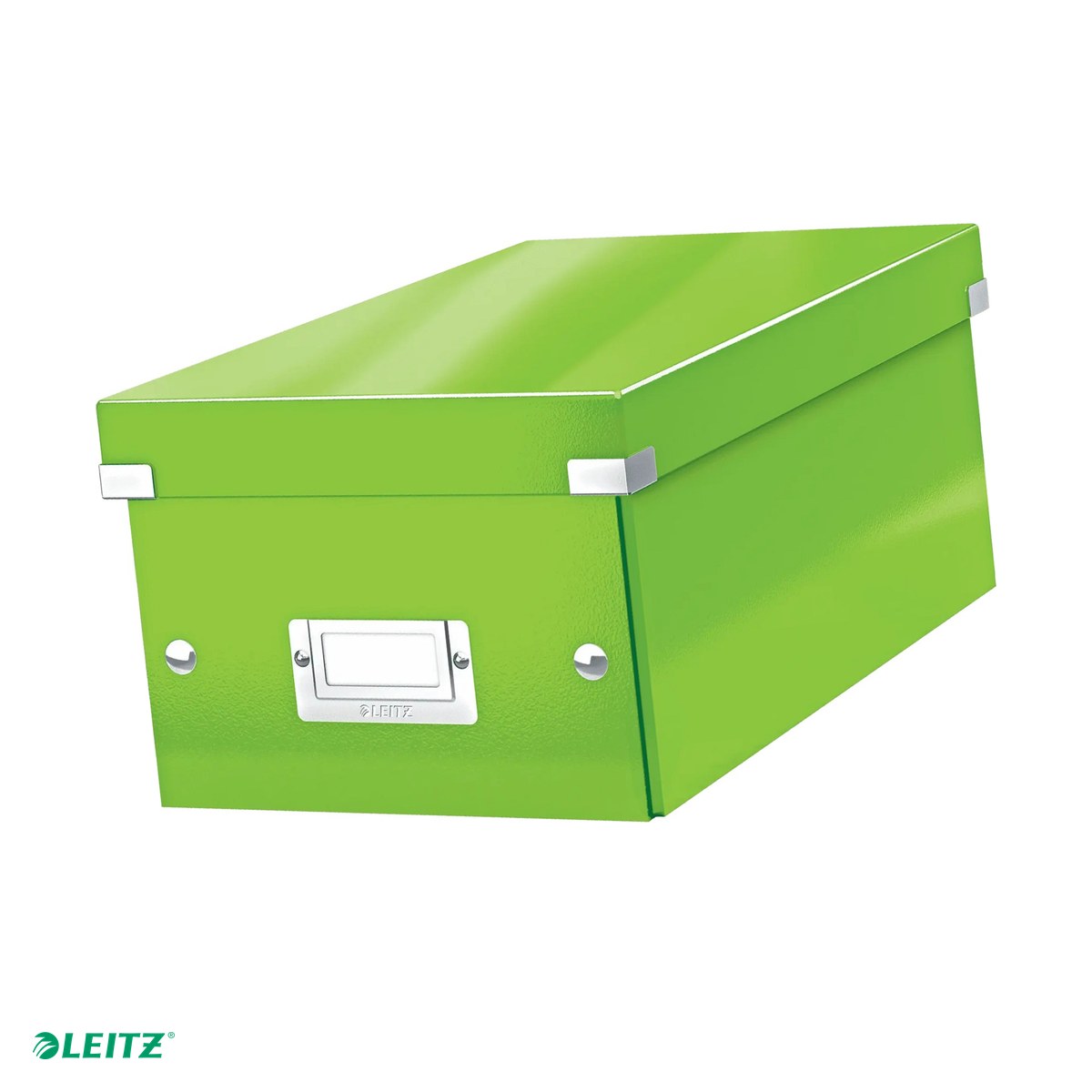 Cutie depozitare Leitz WOW Click & Store, carton laminat, pliabila, cu capac, 20x14x35 cm, pentru arhivare, verde [1]