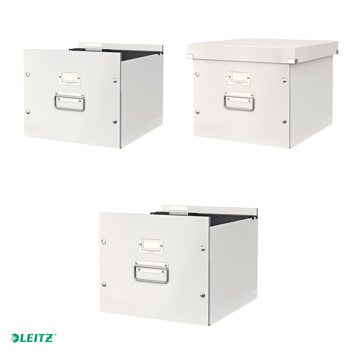 Cutie Leitz Click & Store pentru dosare suspendabile WOW, capacitate de 15 dosare suspendabile, pentru arhivare, alb [4]