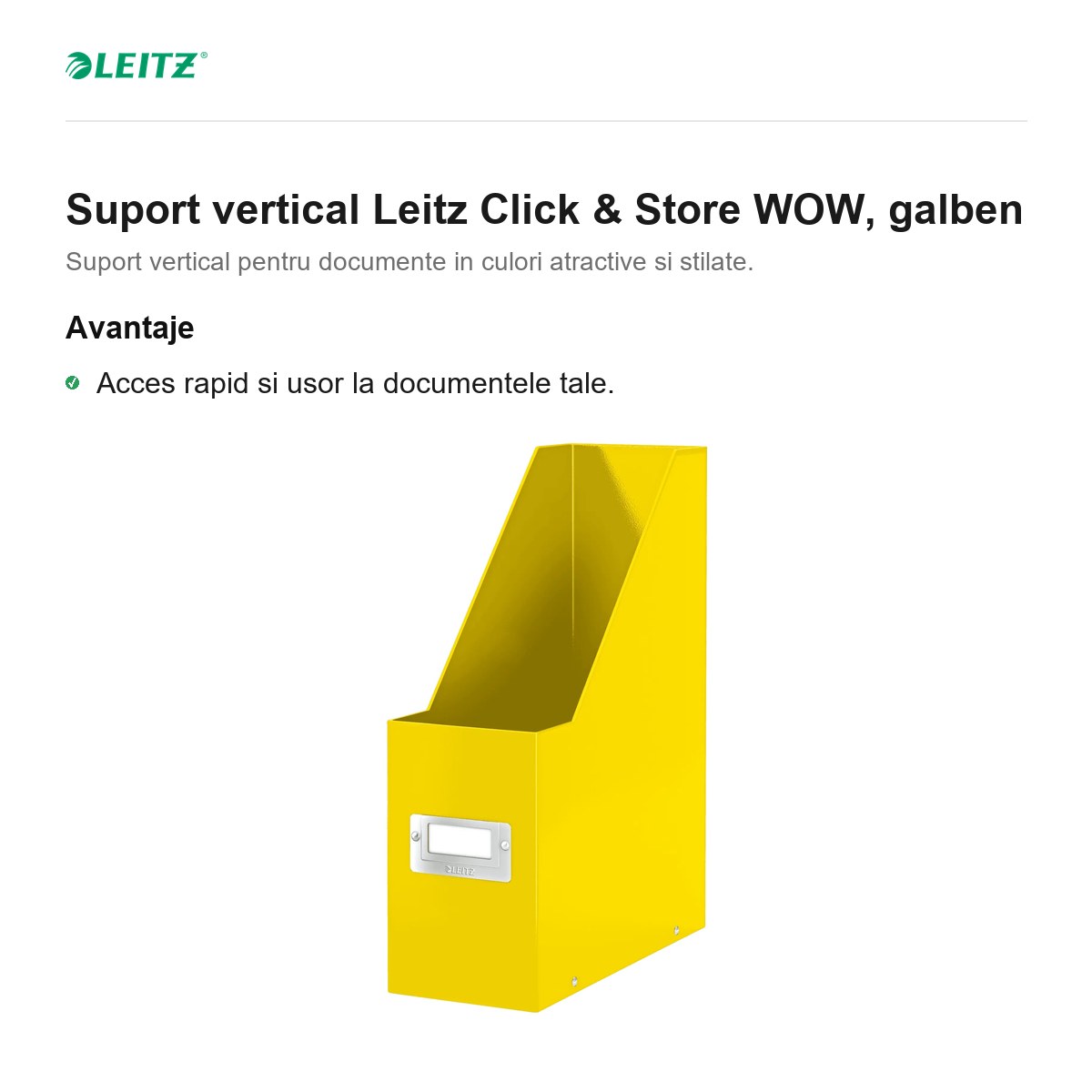 Suport vertical Leitz Click & Store WOW, galben [2]