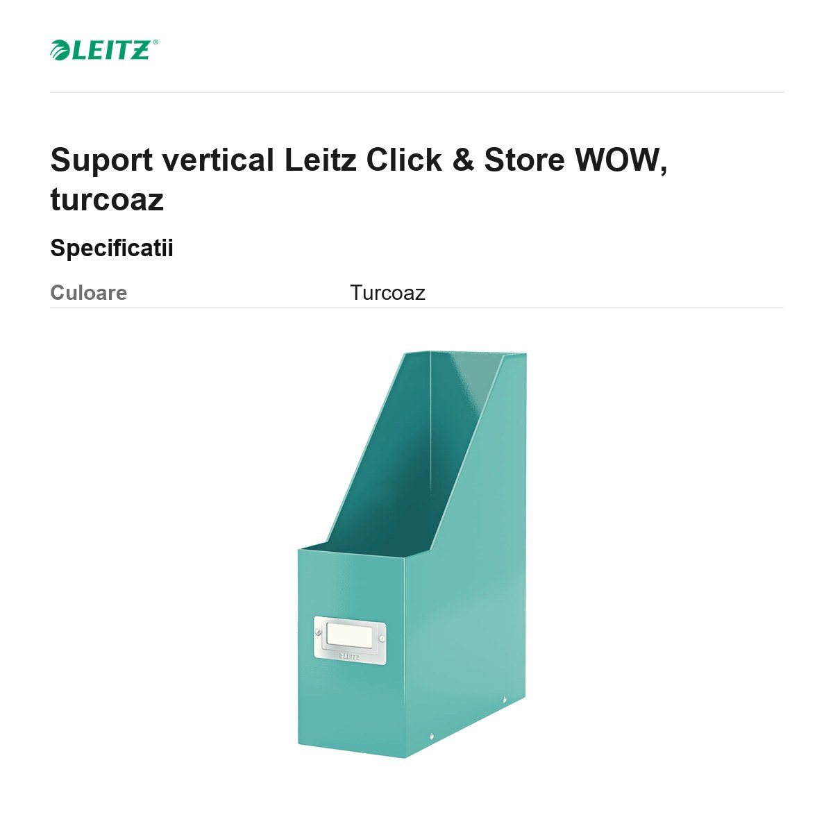 Suport vertical Leitz Click & Store WOW, turcoaz [3]