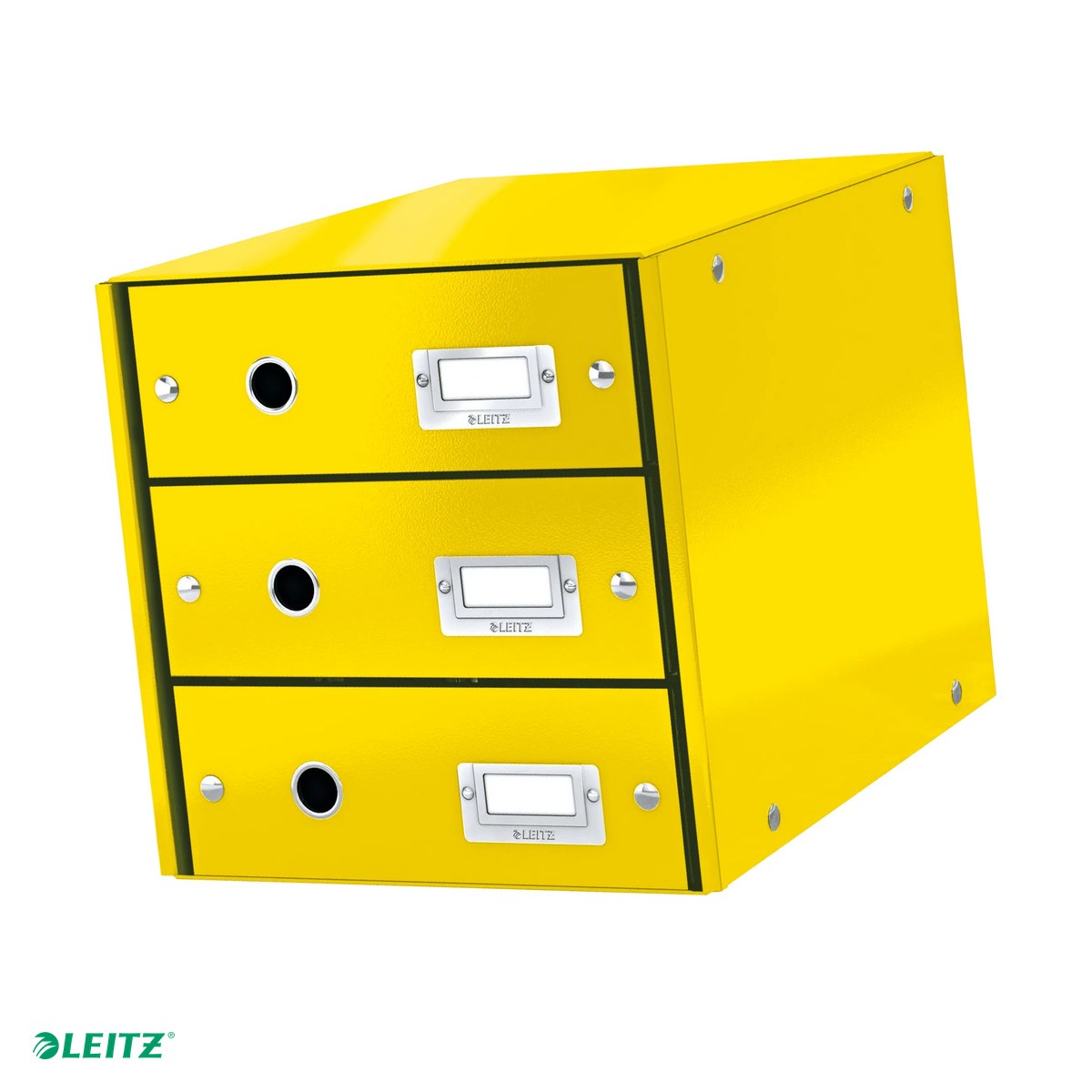 Cutii depozitare - Suport cu sertare Leitz Click & Store WOW (3 sertare), galben