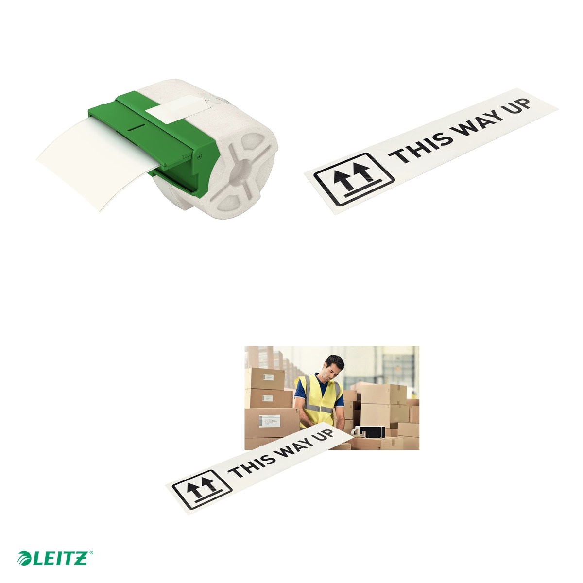 Cartus inteligent de etichete Leitz Icon 88 mm, alb [4]