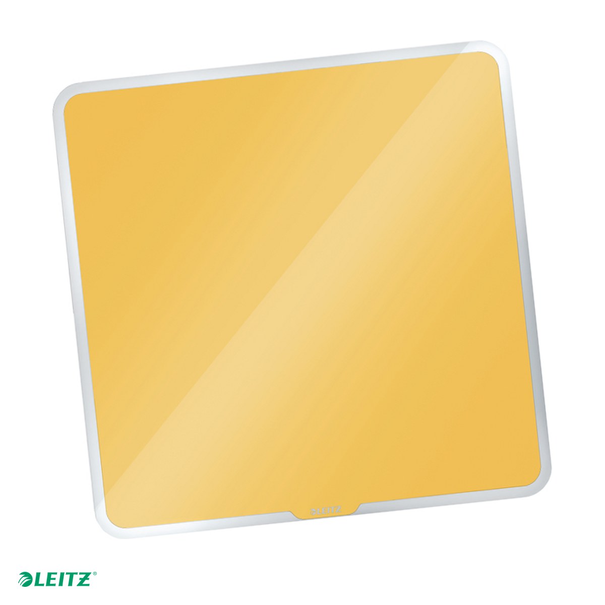 Table albe - Tabla Leitz Cosy, sticla, magnetica, 45x45 cm, galben Chihlimbar