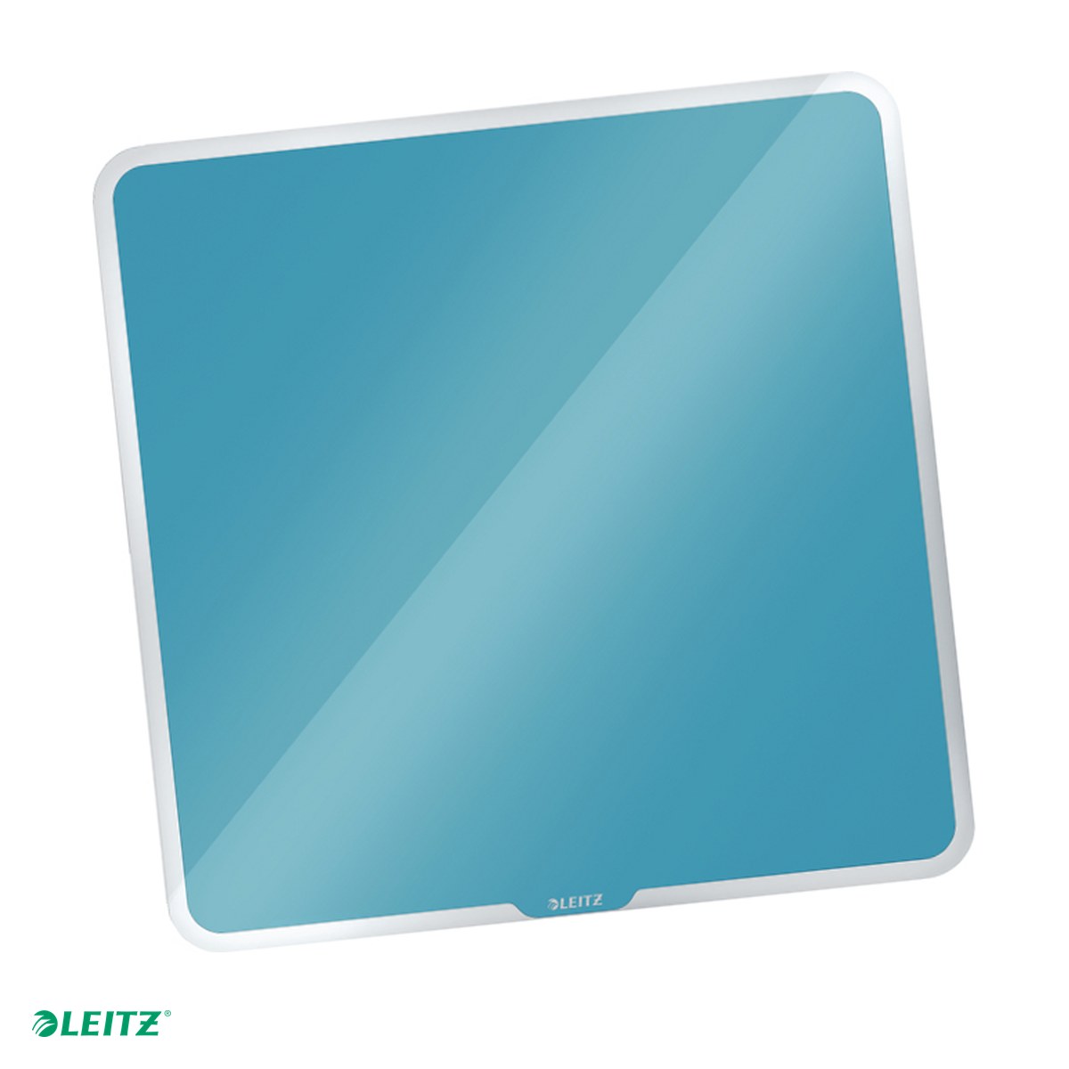 Table albe - Tabla magnetica sticla 45 x 45 cm celest Leitz Cosy, albastra