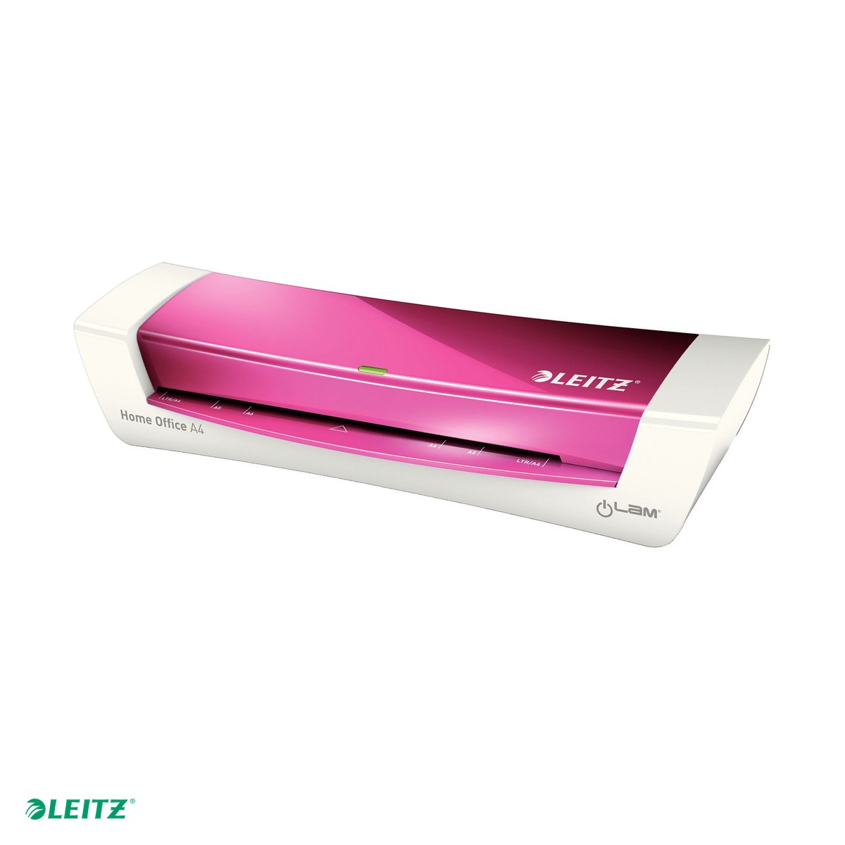Laminatoare hartie - Laminator Leitz iLAM Home Office, A4, kit folii laminare inclus, roz