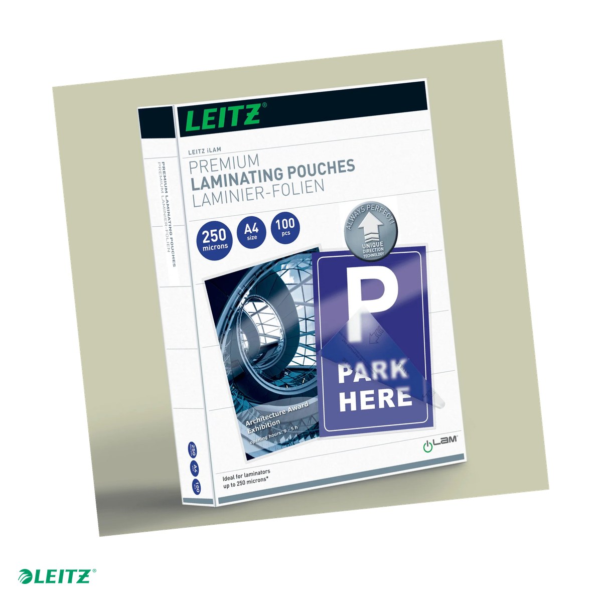Folii laminare - Set 100 folii laminare Leitz UDT, la cald, A4, 250 microni, incolor