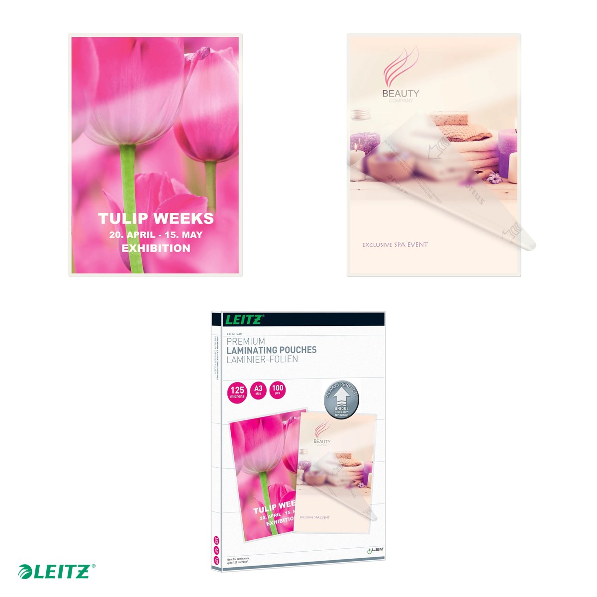 Set 100 folii laminare Leitz UDT, la cald, A3, 125 microni, incolor [4]