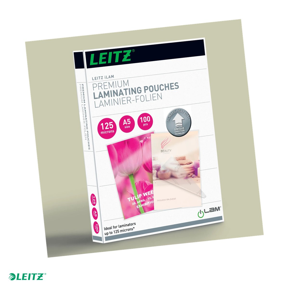 Folii laminare - Set 100 folii laminare Leitz UDT, la cald, A5, 125 microni, incolor