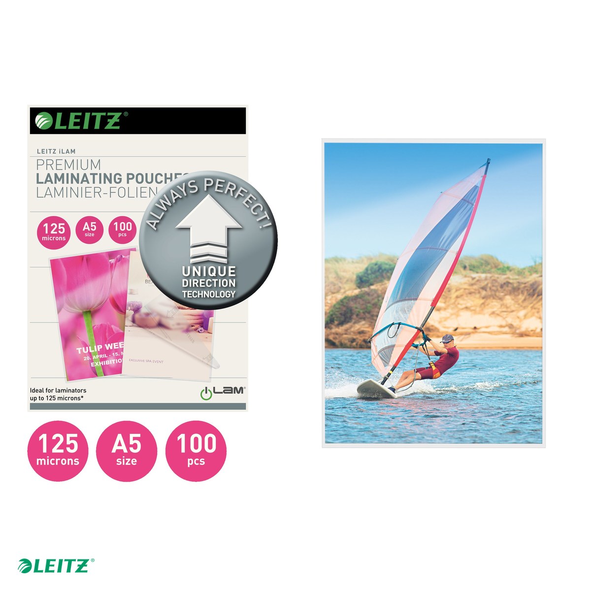 Set 100 folii laminare Leitz UDT, la cald, A5, 125 microni, incolor [4]