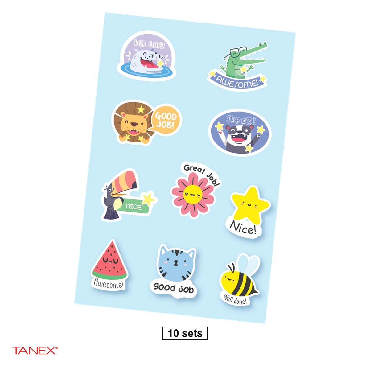 Set 10 pachete cu cate 2 stickere TANEX Recompense Well Done, MTC-305 [1]
