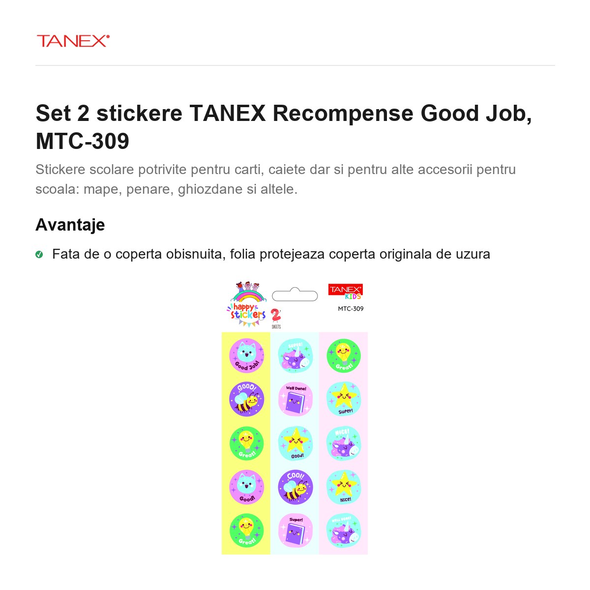 Set 2 stickere TANEX Recompense Good Job, MTC-309 [2]
