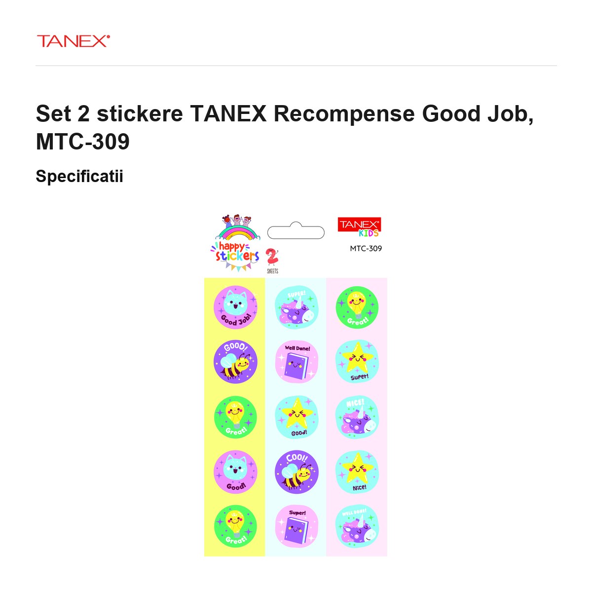 Set 2 stickere TANEX Recompense Good Job, MTC-309 [3]