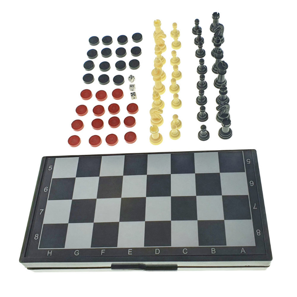 Set jocuri Magnet Spel 3270, Sah , Table , Dame , 62 piese magnetice cu baza de la 17 la 22mm [8]
