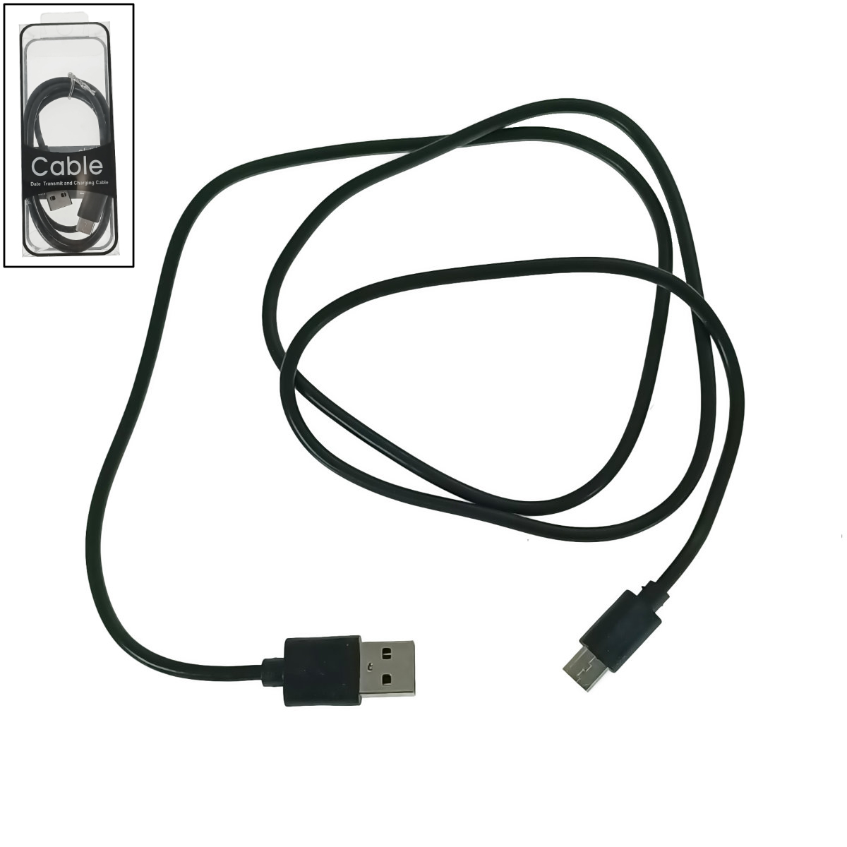 Cablu cu conectori USB-A tata la USB-C tata, lungime 100cm, CBL03B-01, incarcare, transfer date, in blister, negru [7]