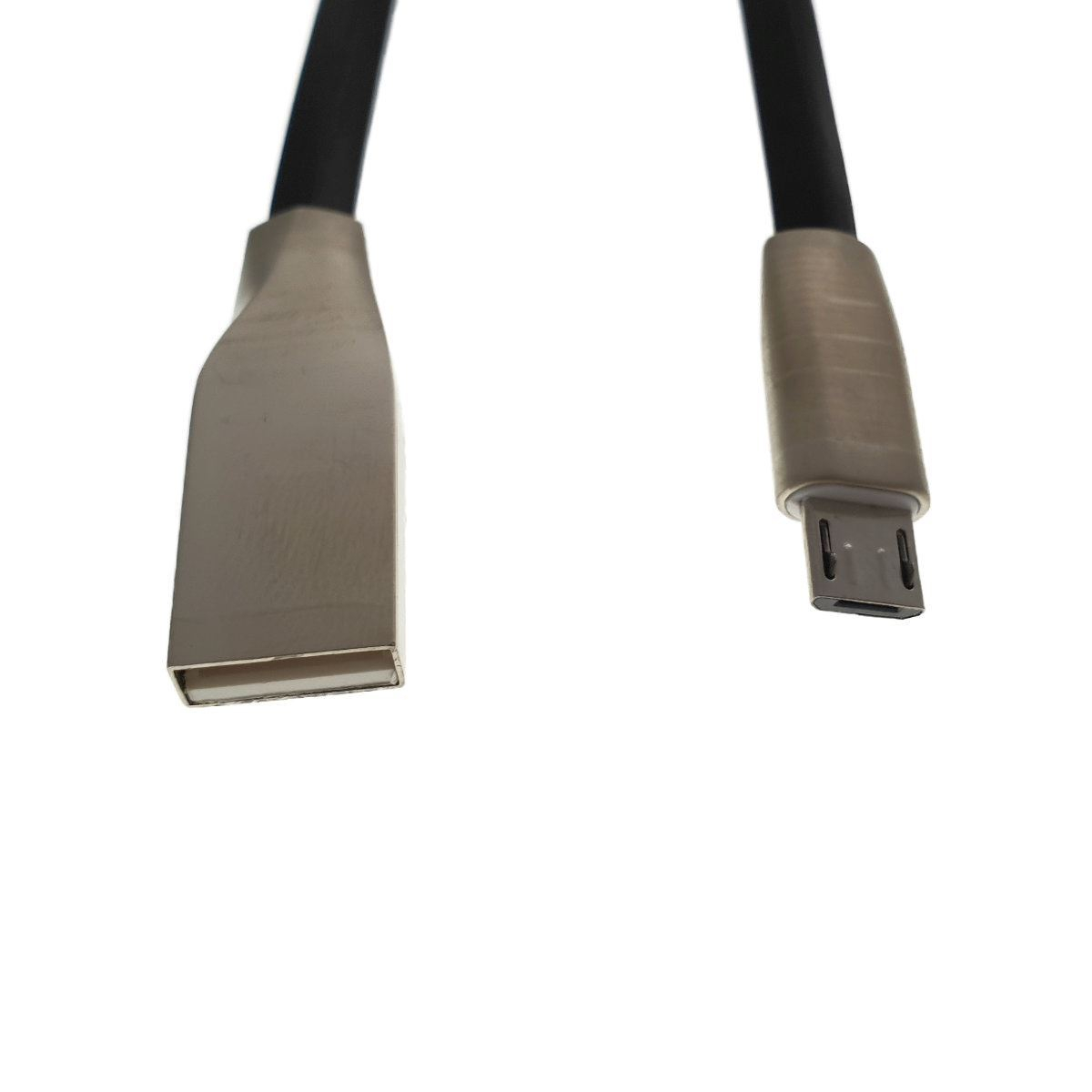 Cablu de incarcare-sincronizare microUSB, mufe cu invelisul metalic, negru [6]