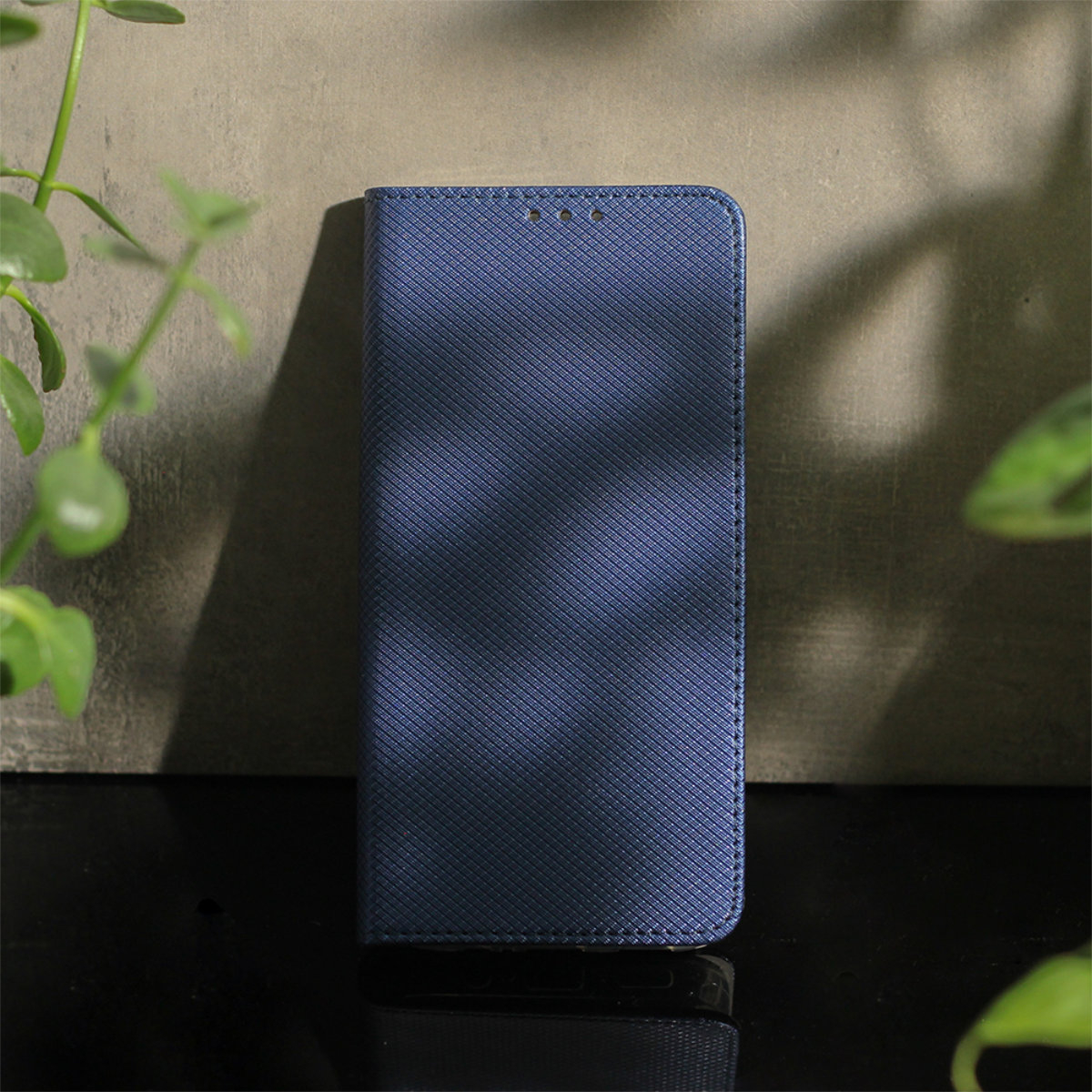Husa tip carte, compatibila cu Samsung Galaxy A23 5G, premium flip book cu inchidere magnetica si functie stand, buzunar card, albastra [2]