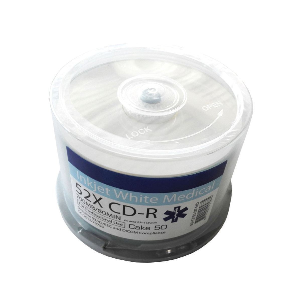 CD-R 700Mb 52X Printabil Alb inkjet RiTEK Medical Line, cake box 50 buc,901CK50-IW-MD [4]