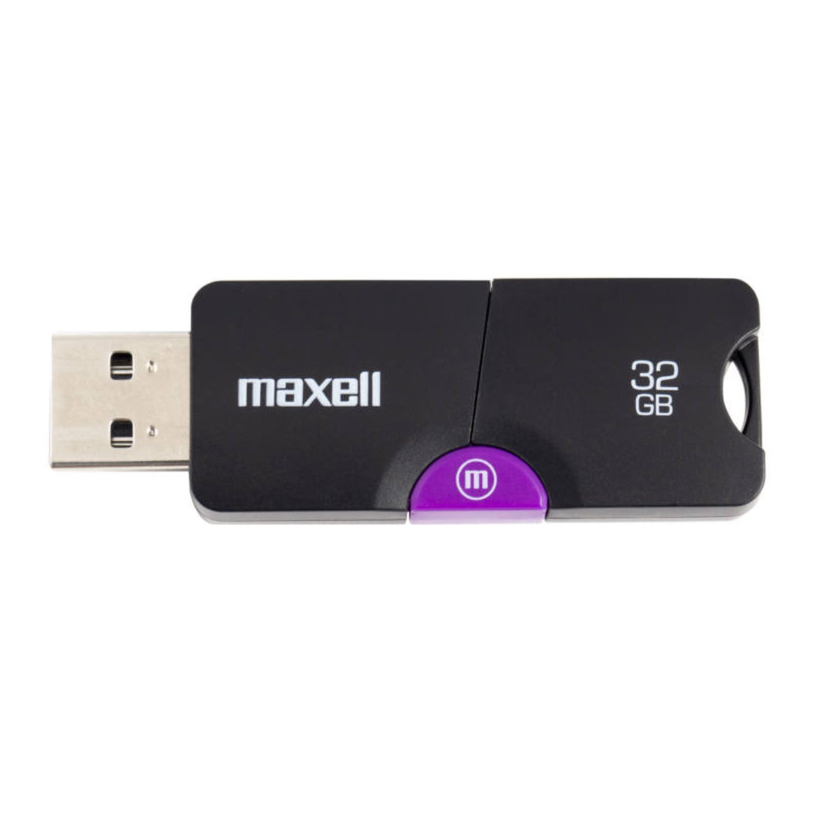 Memorie USB 3.0 32 Gb, Maxell Flix, retractabila, negru cu mov [8]