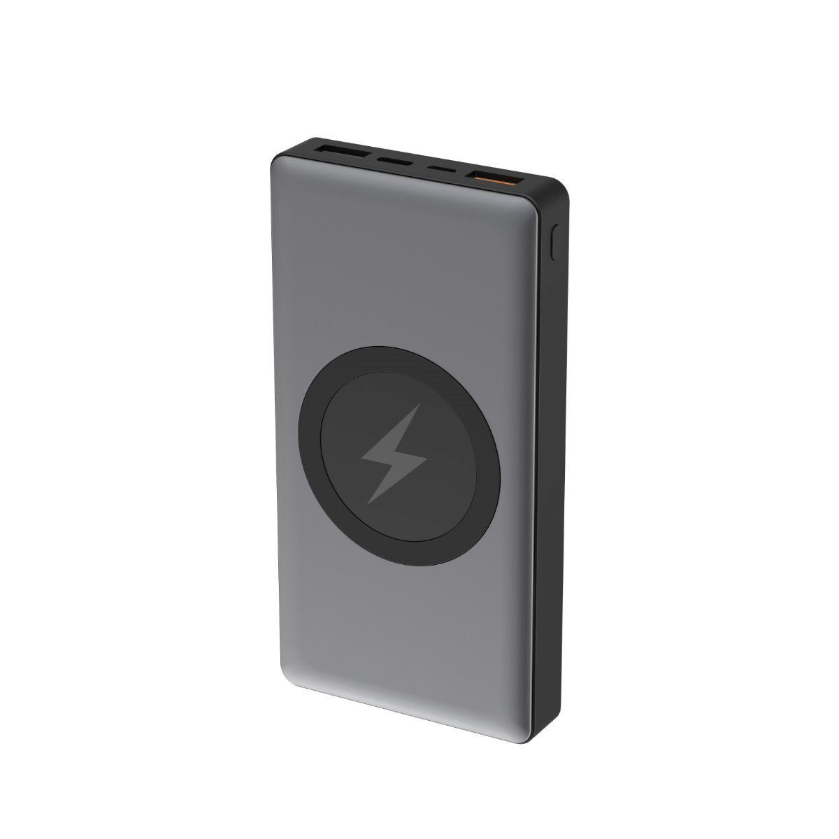 Acumulator extern Qi wireless Platinet 44571,10000mAh Quick Charge,USB tip C,2 intrari 3 iesiri,gri [11]