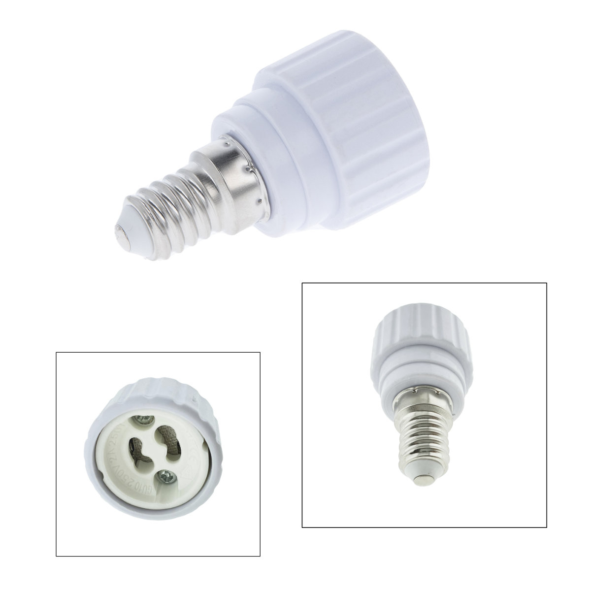 Adaptor bec pentru soclu E14 la GU10, FL-95983, alb [5]
