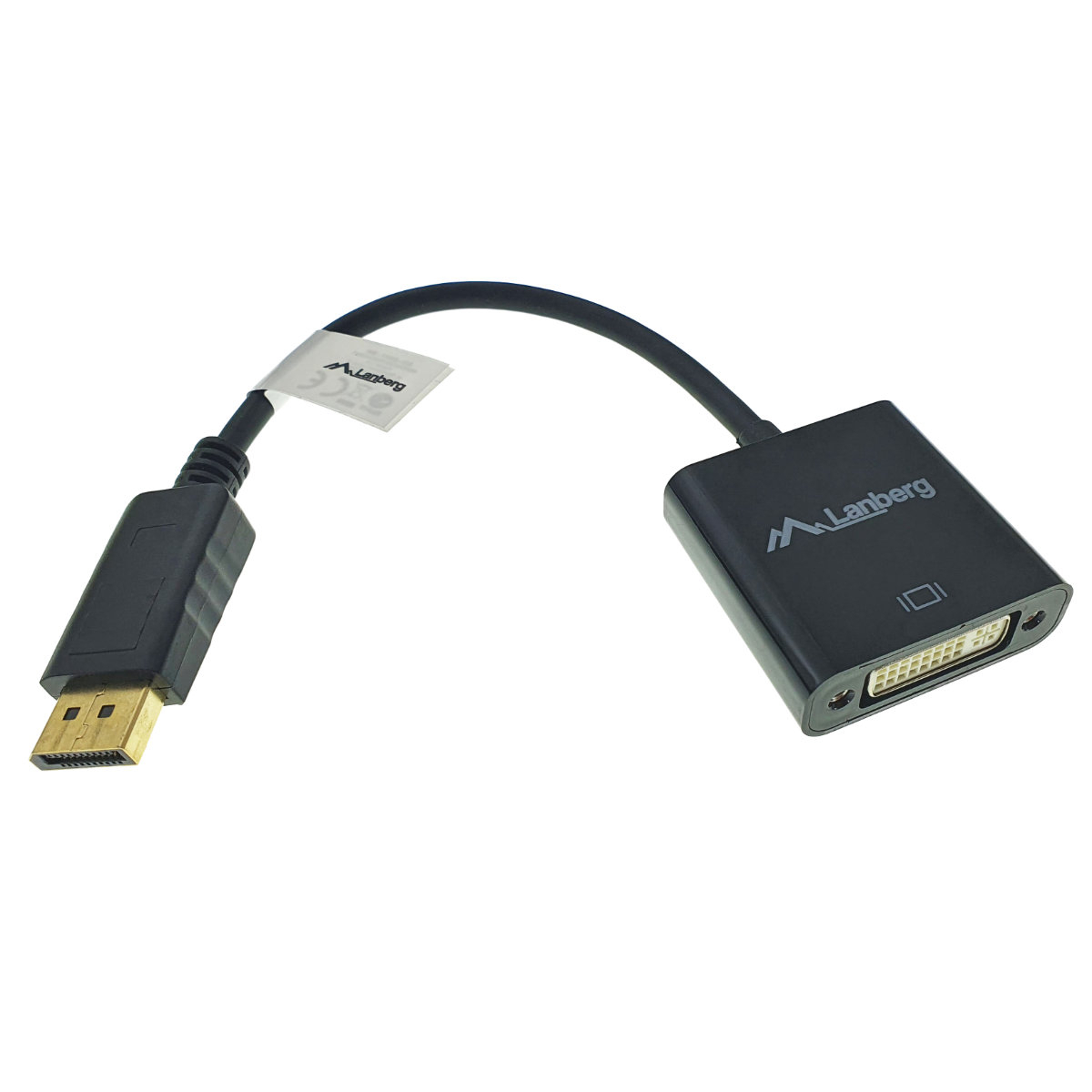 Adaptor Lanberg 40870, cu cablu si conectori DisplayPort tata la DVI-D (24+5) mama, rezolutie Full HD 1080p la 60 Hz, negru [7]