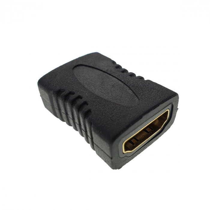 Adaptor Lanberg HDMI AF mama la HDMI AF mama,contacte aurite,negru [2]