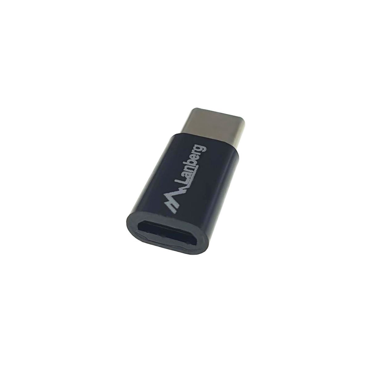 Adaptor OTG Lanberg 41853, microUSB 2.0 mama la USB tip C tata, date si incarcare, negru [4]