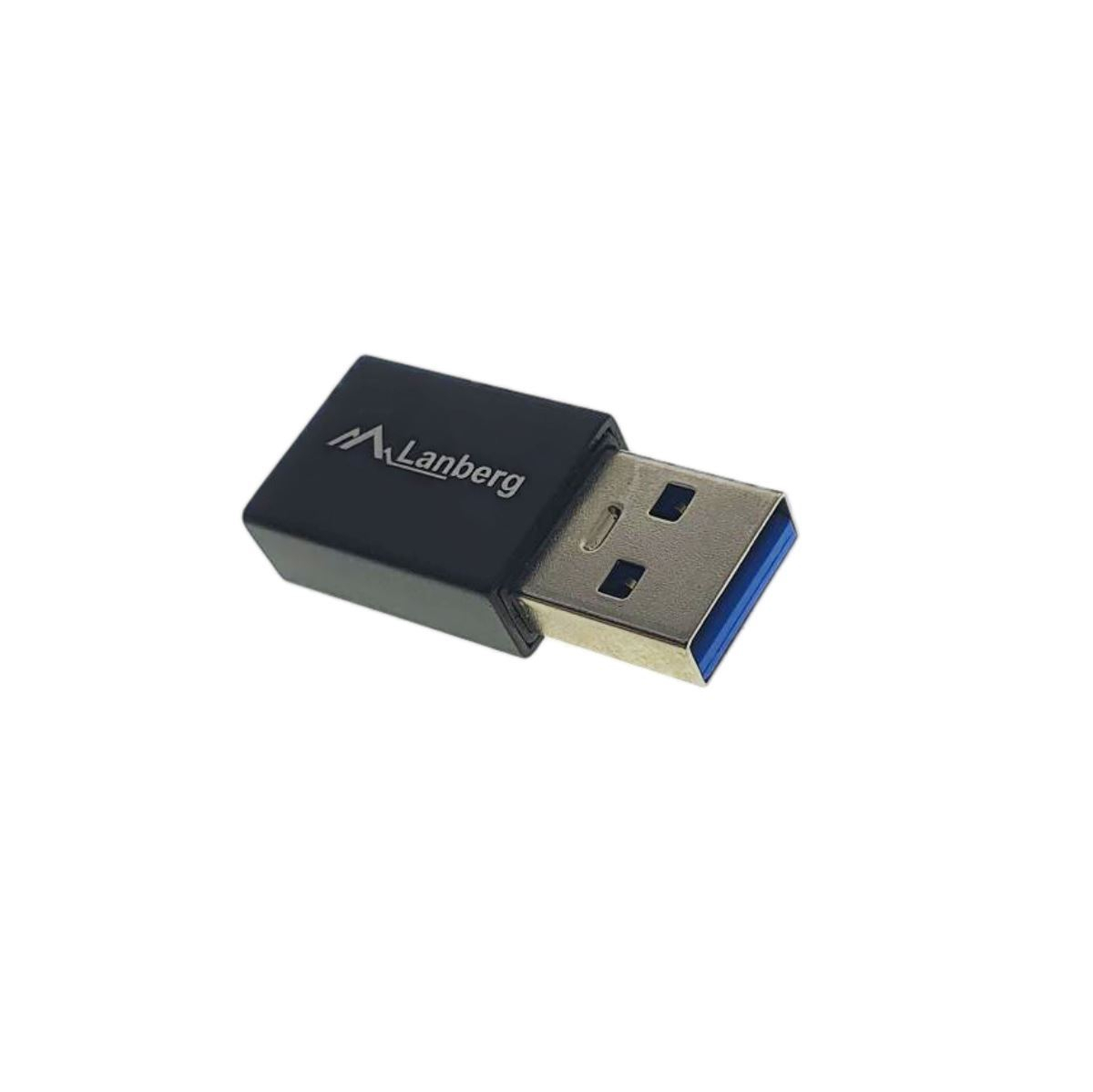 Adaptor OTG Lanberg 41854, USB tip C mama la USB 3.1 tata, date pana la 5Gb/s si incarcare, negru [8]