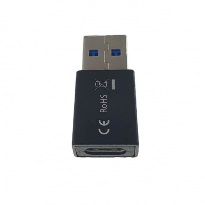 Adaptor OTG Lanberg 41854, USB tip C mama la USB 3.1 tata, date pana la 5Gb/s si incarcare, negru [2]