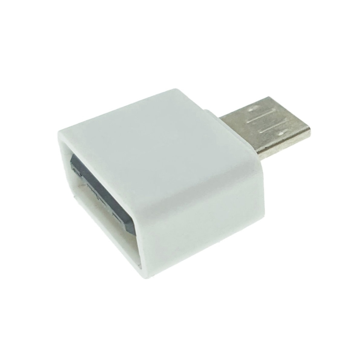 Adaptor OTG USB 2.0 mama la microUSB tata, alimentare, conectare si transfer de date, alb [11]