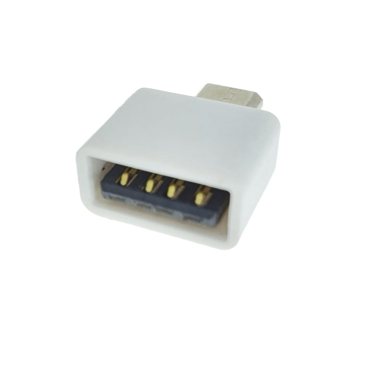 Adaptor OTG USB 2.0 mama la microUSB tata, alimentare, conectare si transfer de date, alb [5]