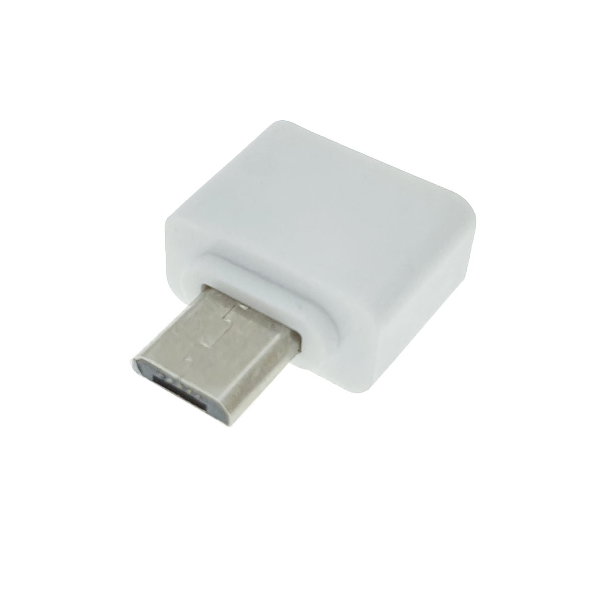 Adaptor OTG USB 2.0 mama la microUSB tata, alimentare, conectare si transfer de date, alb [4]