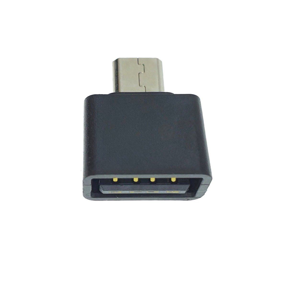 Adaptor OTG USB 2.0 mama la microUSB tata, alimentare, conectare si transfer de date, negru [9]