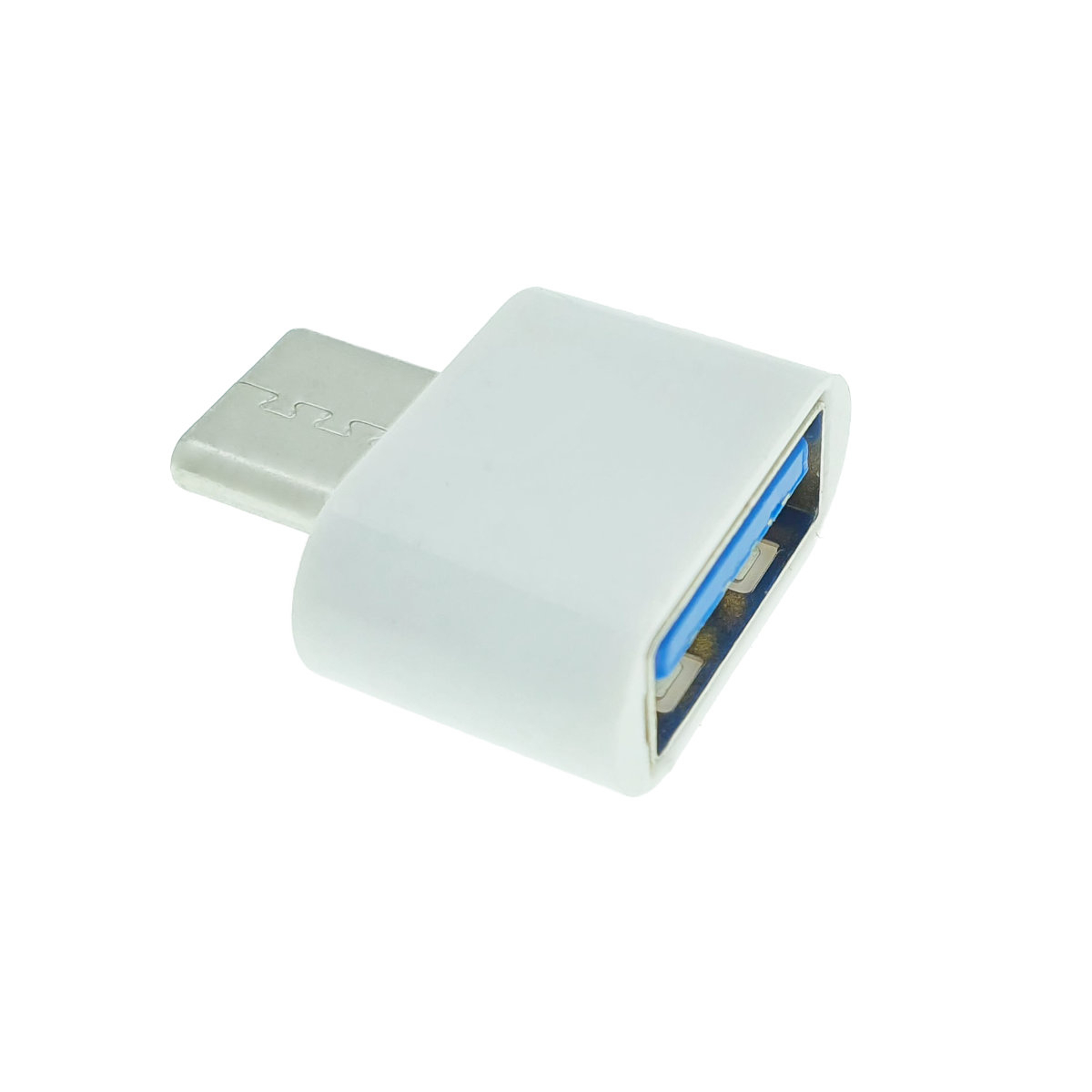 Adaptor OTG USB 2.0 mama la USB tip C tata, alimentare, conectare si transfer de date, alb [10]