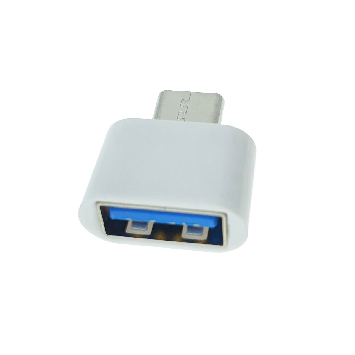 Adaptor OTG USB 2.0 mama la USB tip C tata, alimentare, conectare si transfer de date, alb [5]