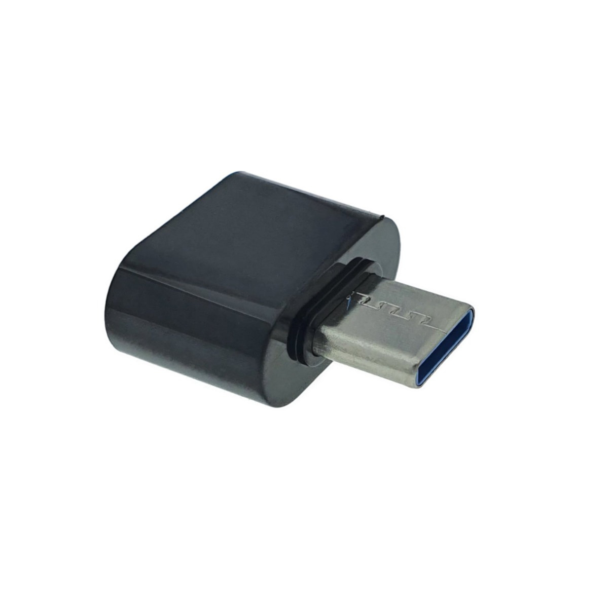 Adaptor OTG USB 2.0 mama la USB tip C tata, alimentare, conectare si transfer de date, negru [13]