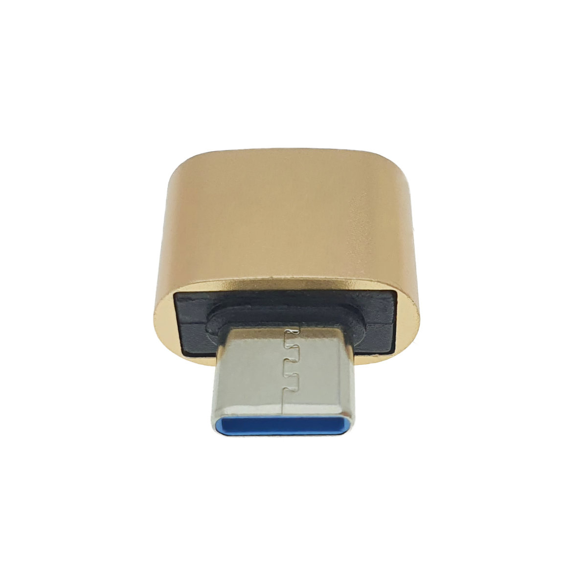 Adaptor OTG USB 2.0 mama la USB tip C tata, carcasa aluminiu, alimentare si transfer de date, auriu [5]