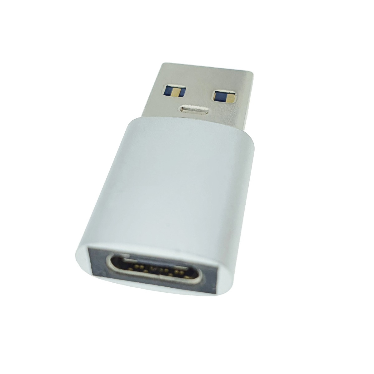 Adaptor OTG USB 3.1 tata la USB tip C mama, carcasa aluminiu, Data C 080, alimentare si transfer de date, gri [6]