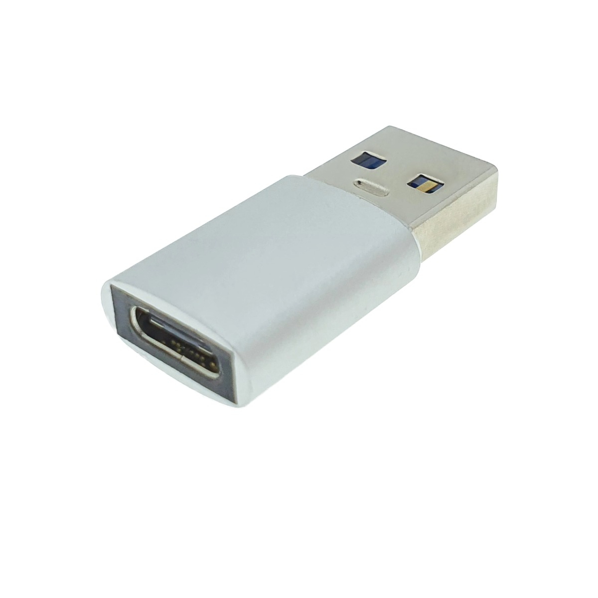 Adaptor OTG USB 3.1 tata la USB tip C mama, carcasa aluminiu, Data C 080, alimentare si transfer de date, gri [1]