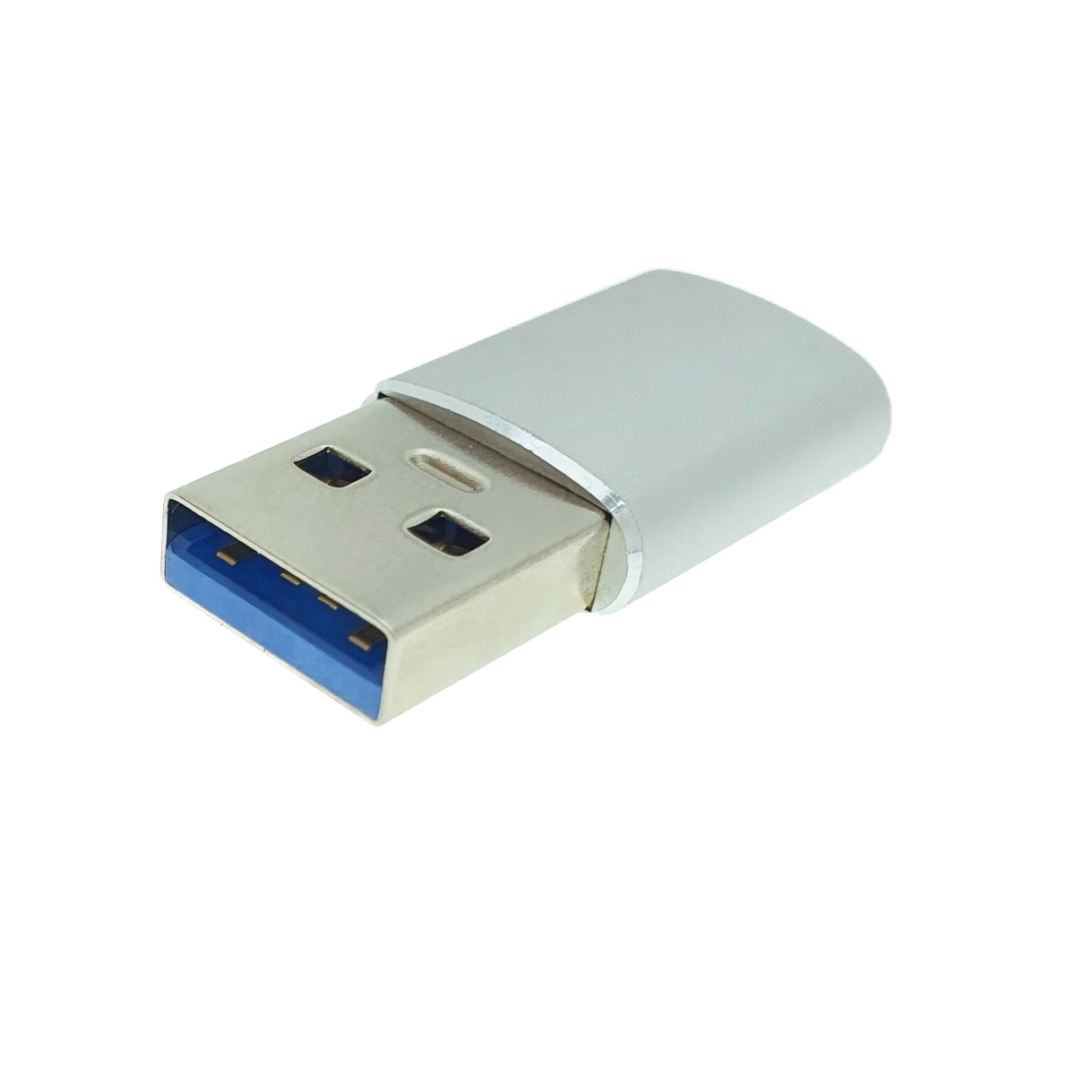 Adaptor OTG USB 3.1 tata la USB tip C mama, carcasa aluminiu, Data C 080, alimentare si transfer de date, gri [2]