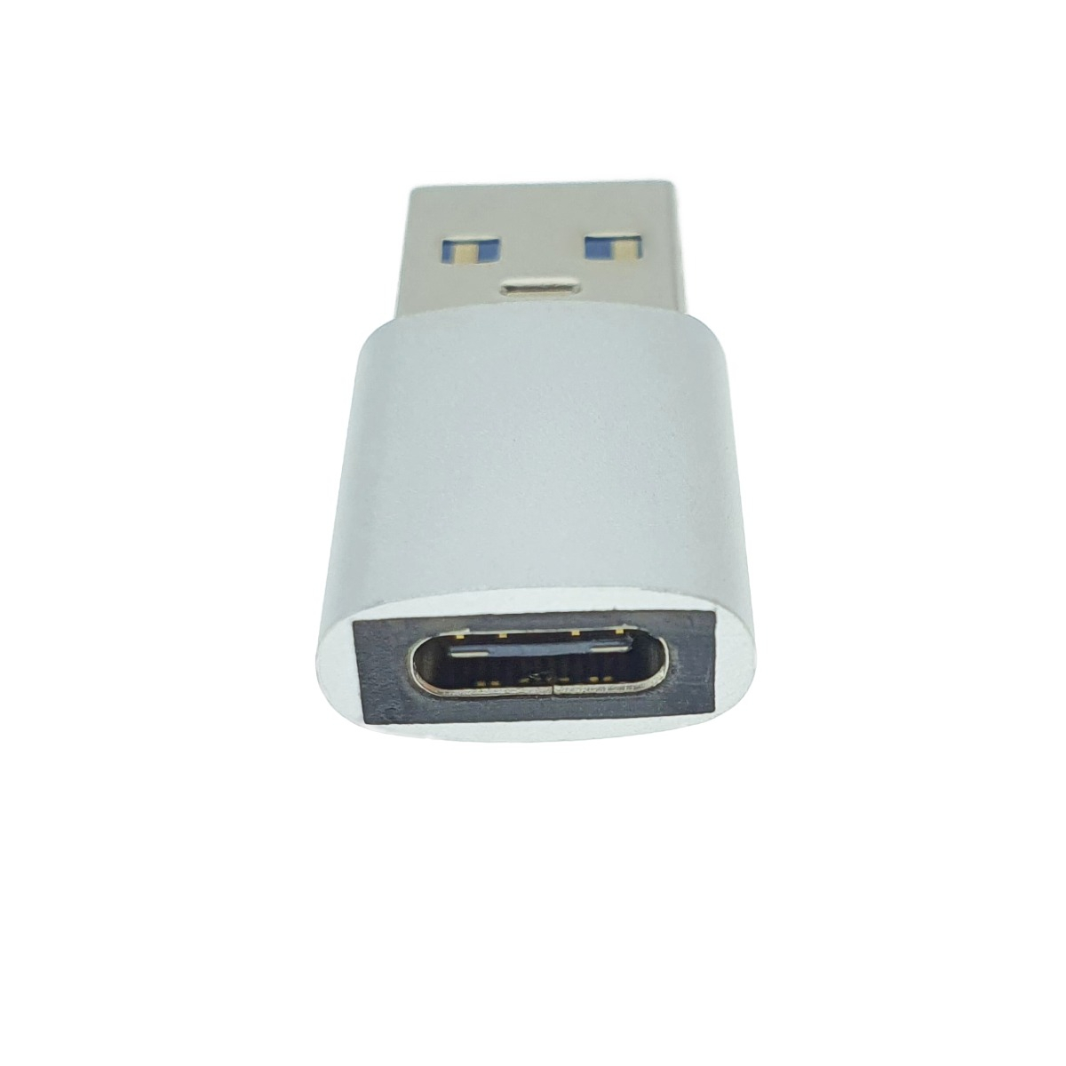 Adaptor OTG USB 3.1 tata la USB tip C mama, carcasa aluminiu, Data C 080, alimentare si transfer de date, gri [14]