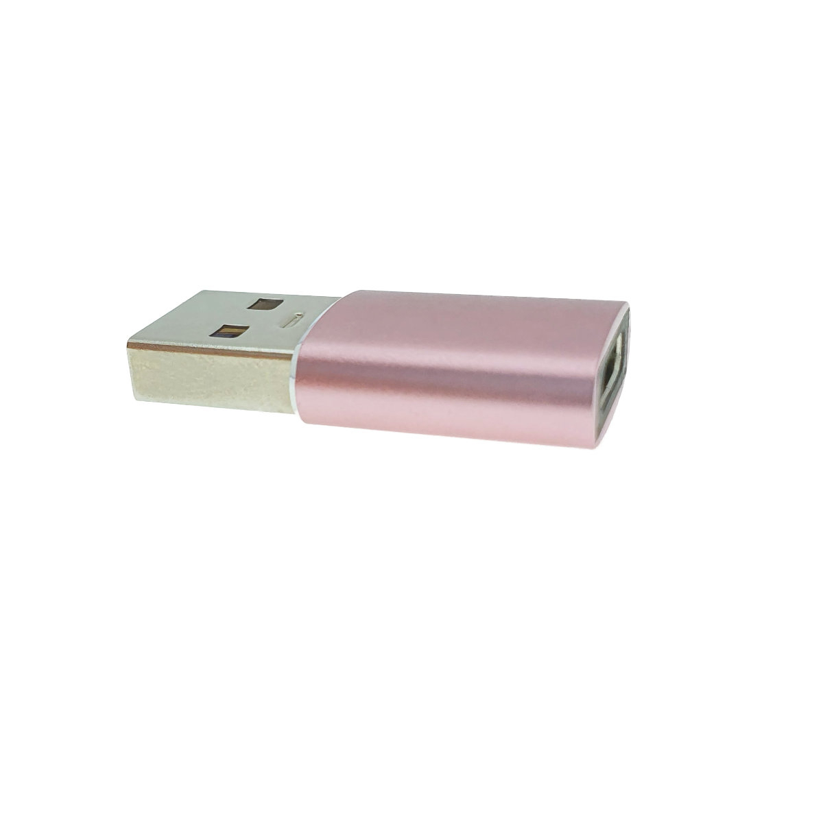 Adaptor OTG USB 3.1 tata la USB tip C mama, carcasa aluminiu, Data C 080, alimentare si transfer de date, roz [14]