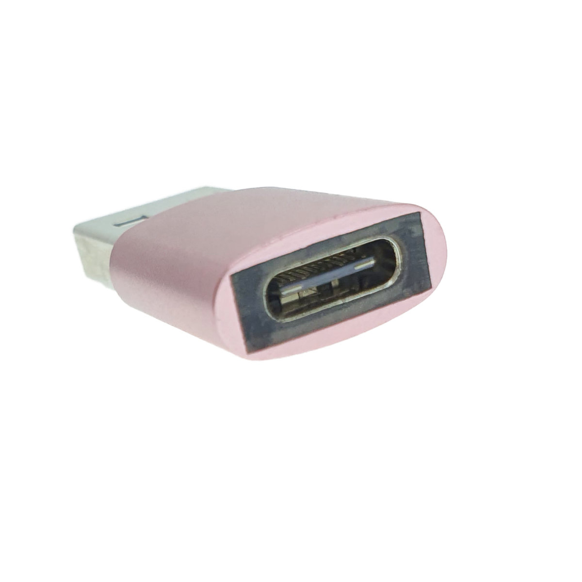 Adaptor OTG USB 3.1 tata la USB tip C mama, carcasa aluminiu, Data C 080, alimentare si transfer de date, roz [15]