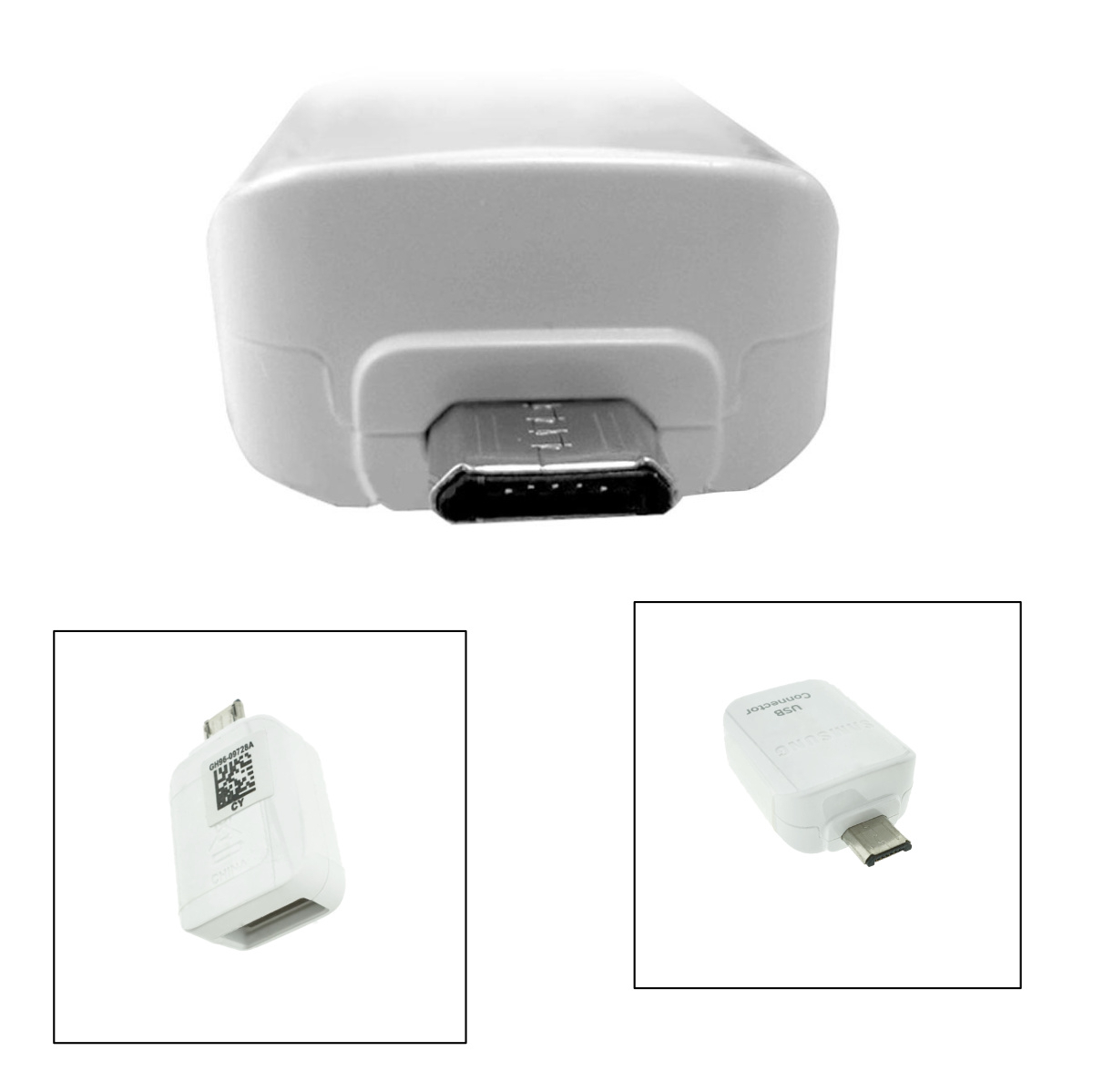 Adaptor OTG USB tip A mama la microUSB tata, Samsung GH98-09728A, alb [4]