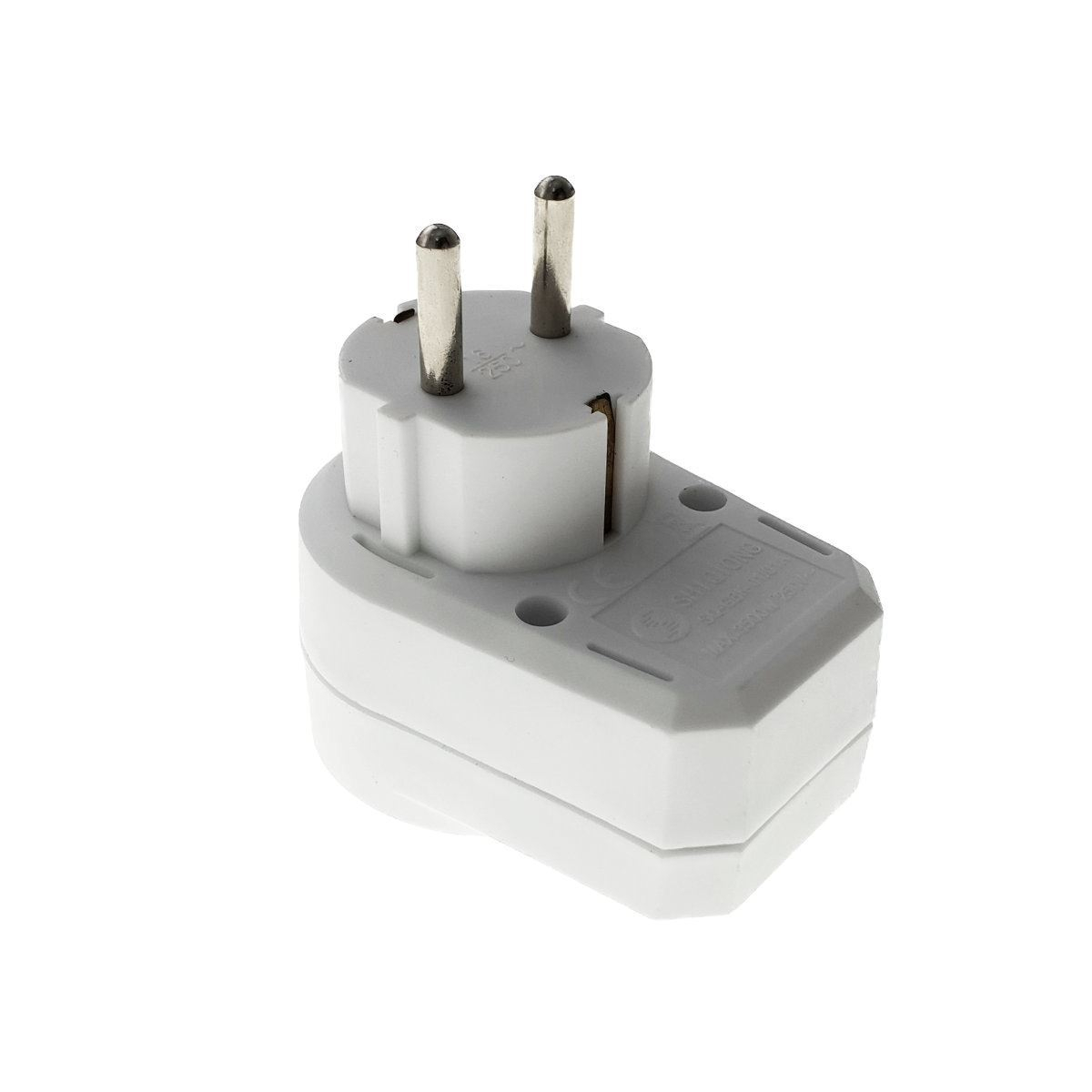 Adaptor priza Schuko,1x16A,maxim 3500W,250V,cu intrerupator,alb,50909 [7]