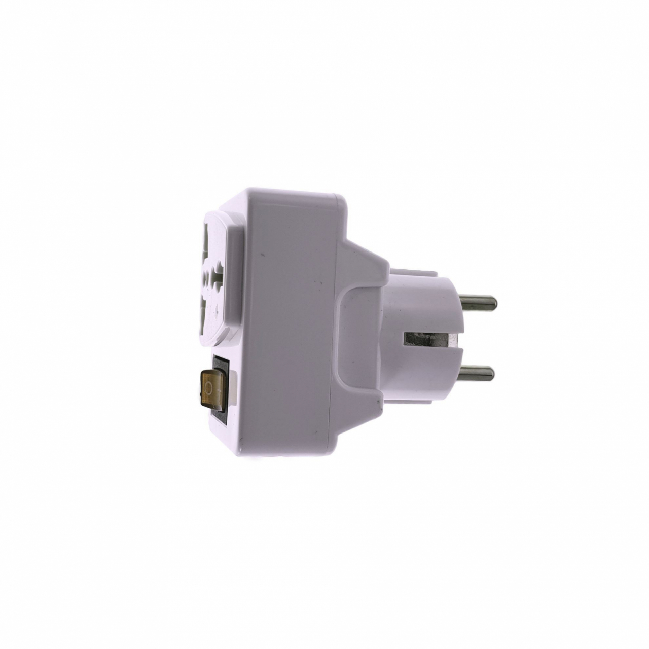 Adaptor priza US/UK la tip priza Europa, cu intrerupator, CB-06 , alb [5]