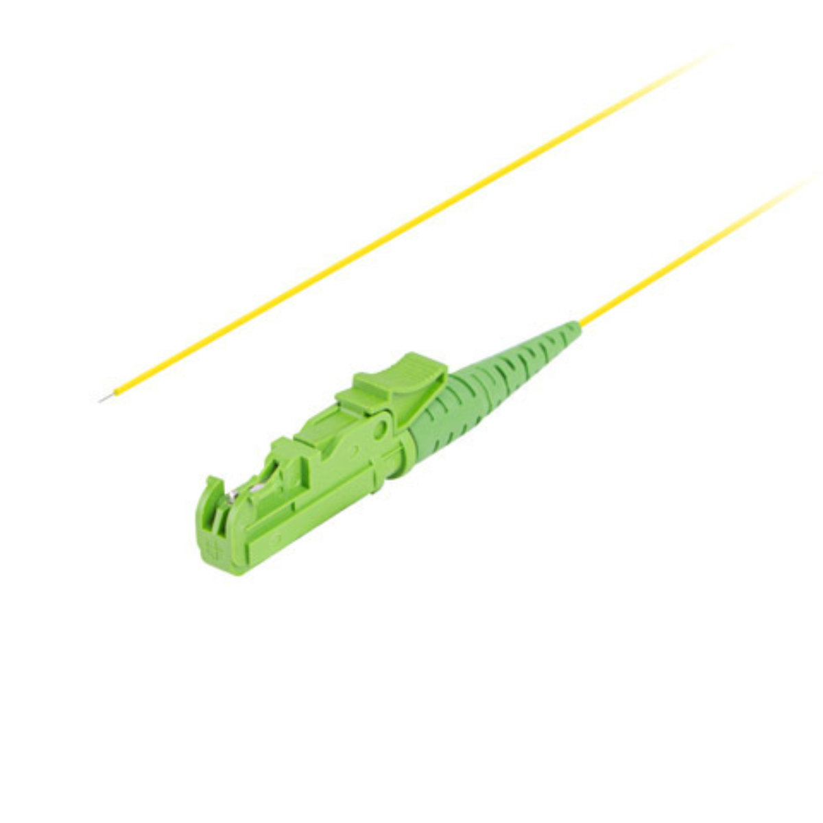 Adaptor retea fibra optica coada/Pigtail cu conector E2000/APC, lungime 2m, Lanberg 43354, Easy Strip SM OS2 G657A1, galben [1]