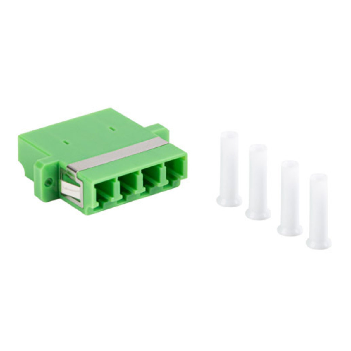 Adaptor retea fibra optica cu conectori LC/APC, Lanberg 43374, SM, QUAD, verde [1]