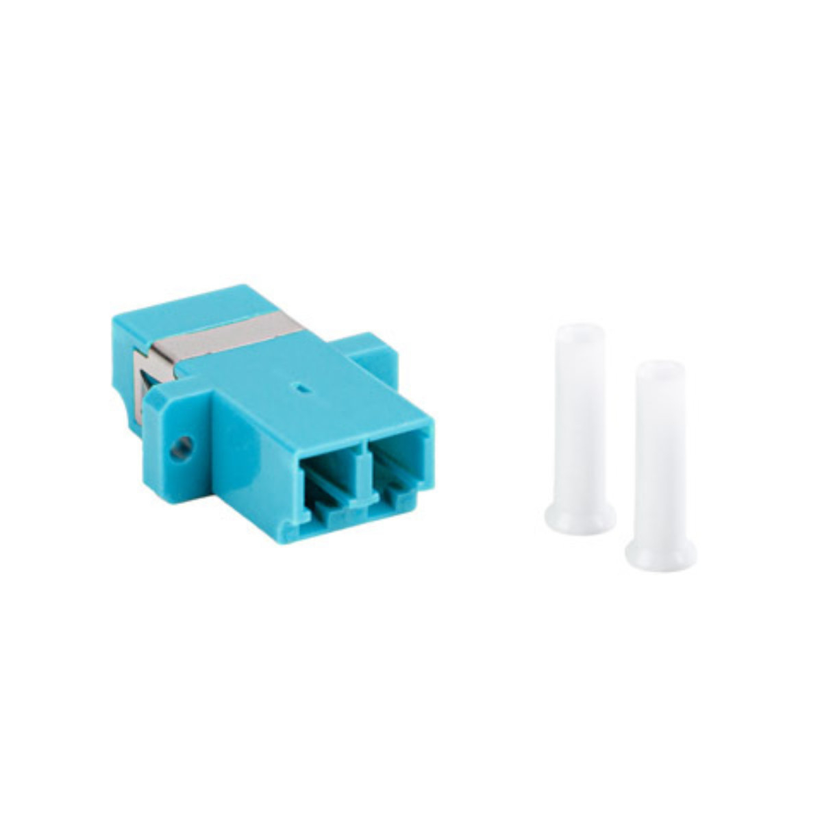 Adaptor retea fibra optica cu conectori LC/UPC, Lanberg 43375, MM DUPLEX OM3, turcoaz [1]